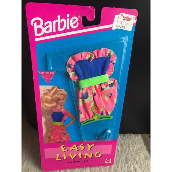 Barbie Easy Living Fashions - Easy To Dress (1991 Arco Toys, Mattel Dress Hanger - Picture 1 of 6